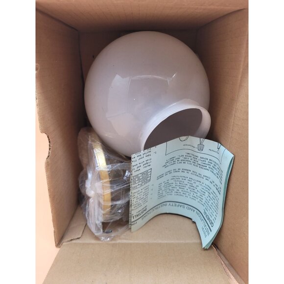 Sea Gull Lighting Single-Light Wall Mount 8552-02 Polished Brass Finish White - Picture 2 of 3